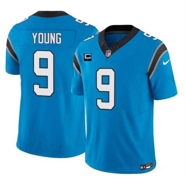 Men & Women & Youth Carolina Panthers #9 Bryce Young Blue 2023 F.U.S.E. With 1-Star C Patch Vapor Untouchable Football Stitched Jersey